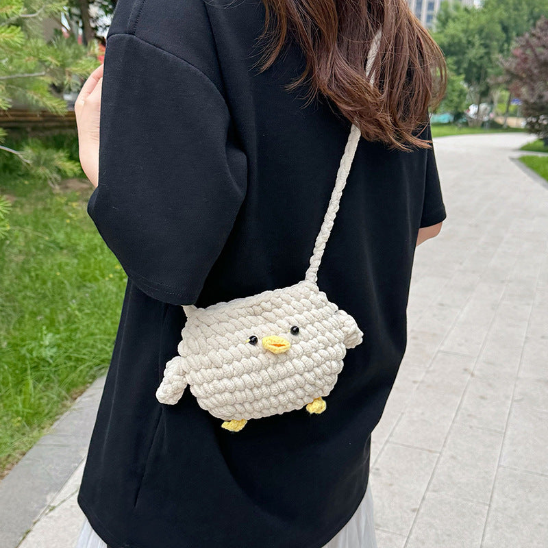 Cute Animal-Shaped Crochet Crossbody Bag