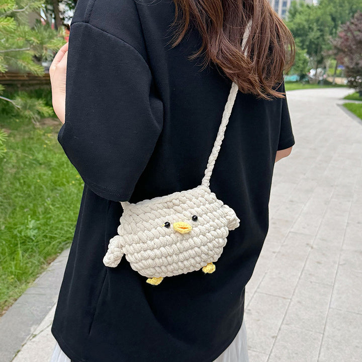 Cute Animal-Shaped Crochet Crossbody Bag