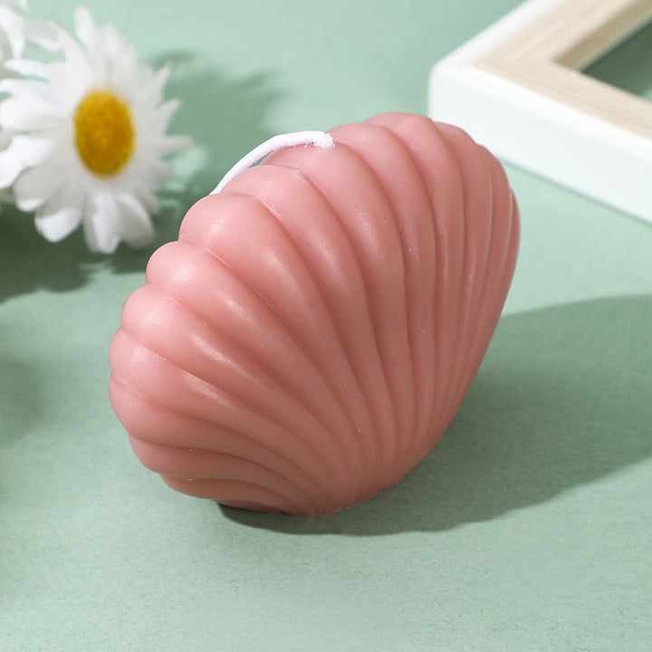 Ribbed Vertical-Fluted Decorative Pillar Candle with Premium Wax Blend