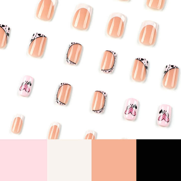 Artistic Nail Art with Heart and Animal Designs Kalsten