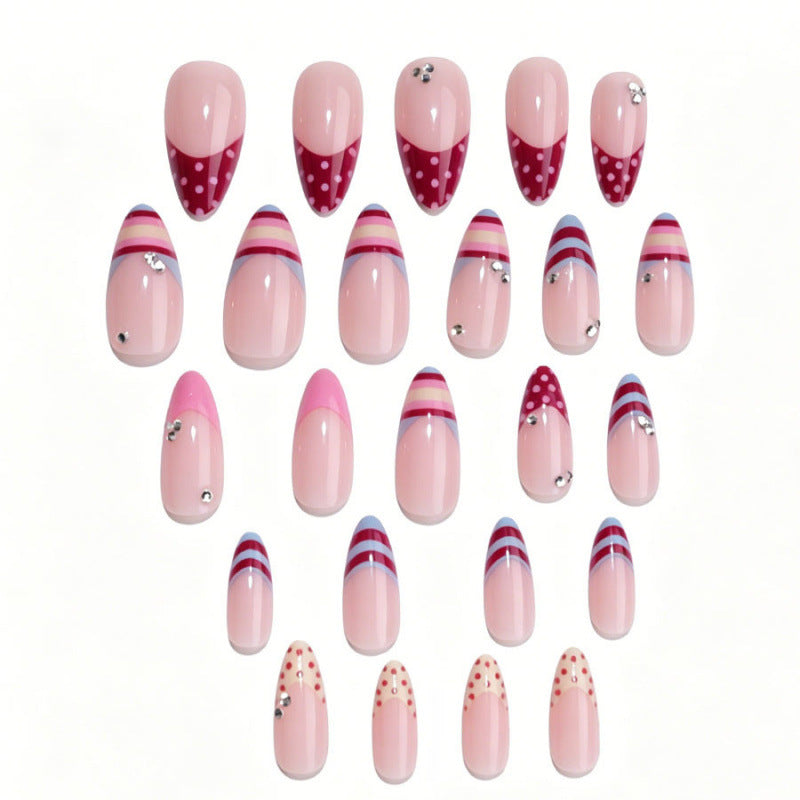 Creative Press-On Nail Set with Decorative Patterns