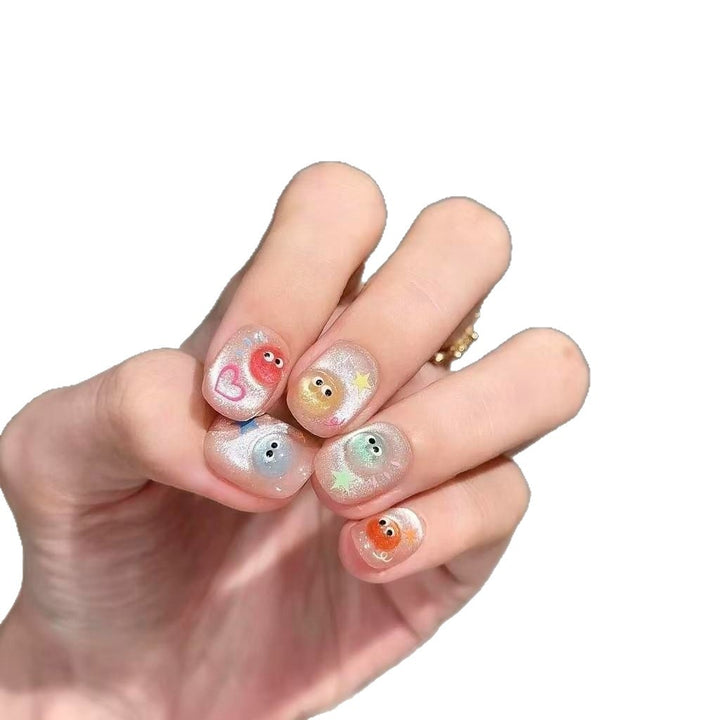 Decorative Press-On Nail Art Set With Themed Designs
