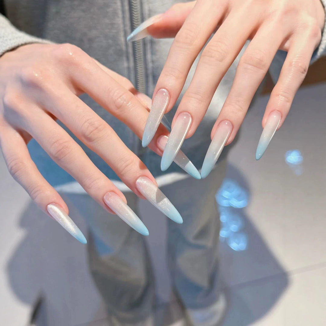 Long Gradient Acrylic Nail Extensions
