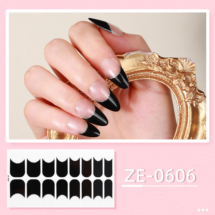 Elegant French Tip Nail Art Wraps