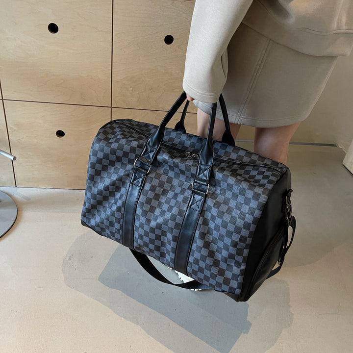 Stylish Checkered Travel Duffel Bag Kalsten