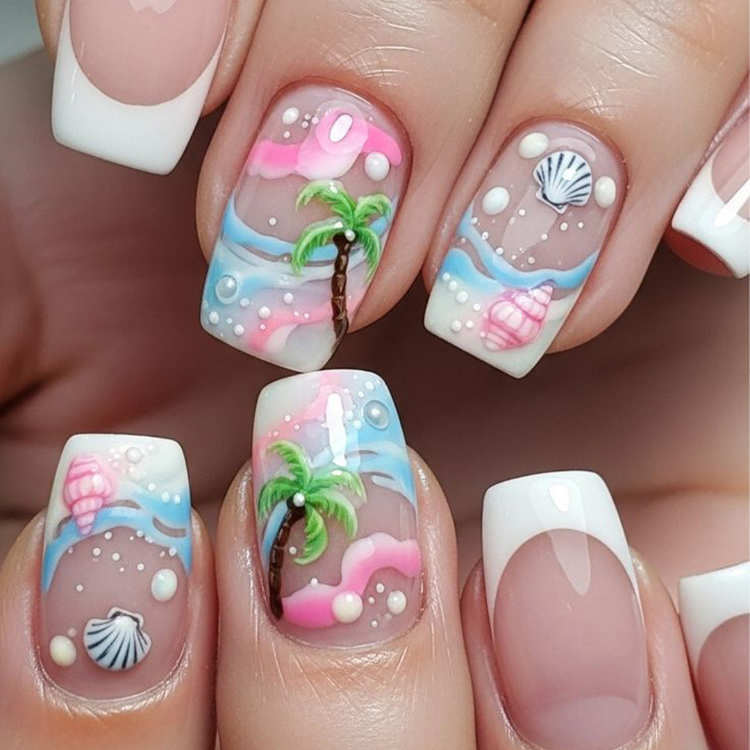 Tropical Seashell Nail Art Kalsten