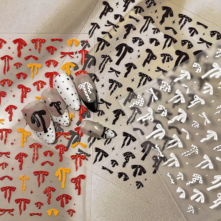 Decorative Bow Nail Art Sticker Sheet