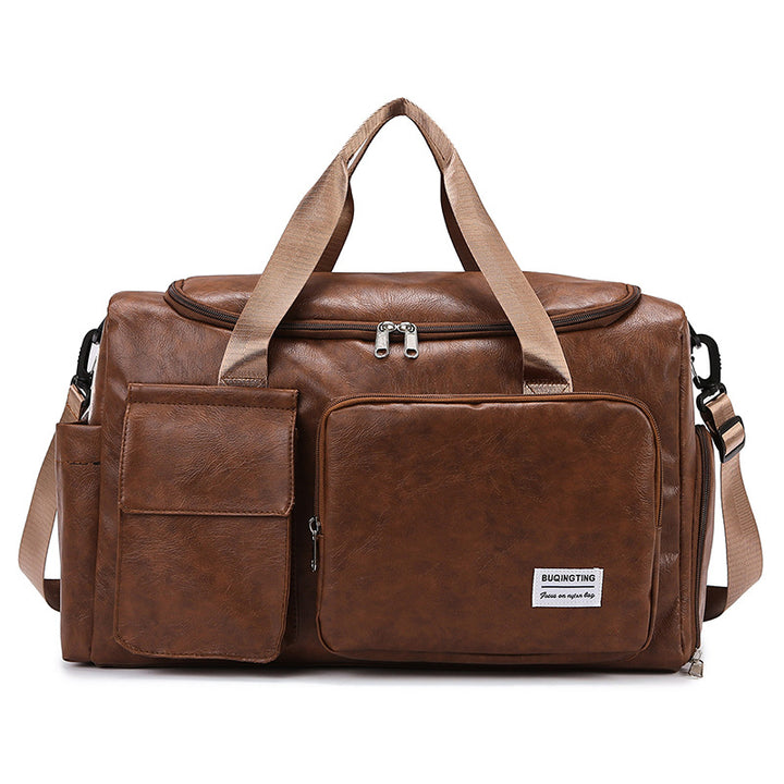 Durable Vintage Leather Travel Duffel Bag Kalsten