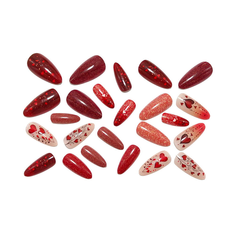 Artificial nails with heart design Kalsten