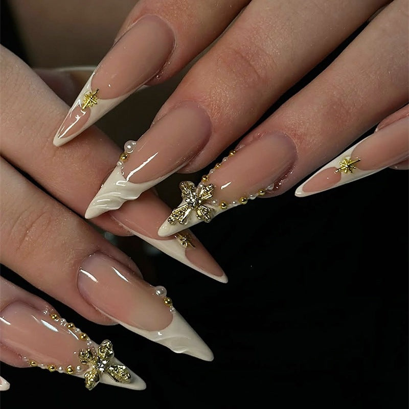 Acrylic Nail Set with Glamorous Designs and Elegant Accents Kalsten