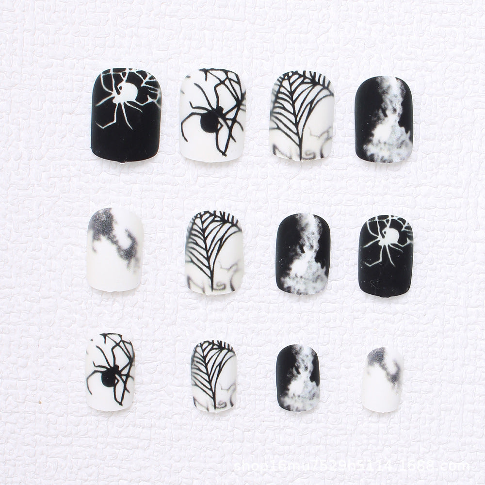 Spooky Spider-Themed Press-On Nails Kalsten