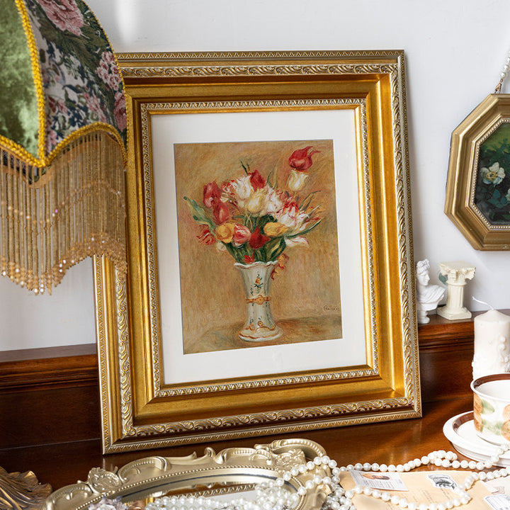 Ornate Floral Picture Frame for Home Decor