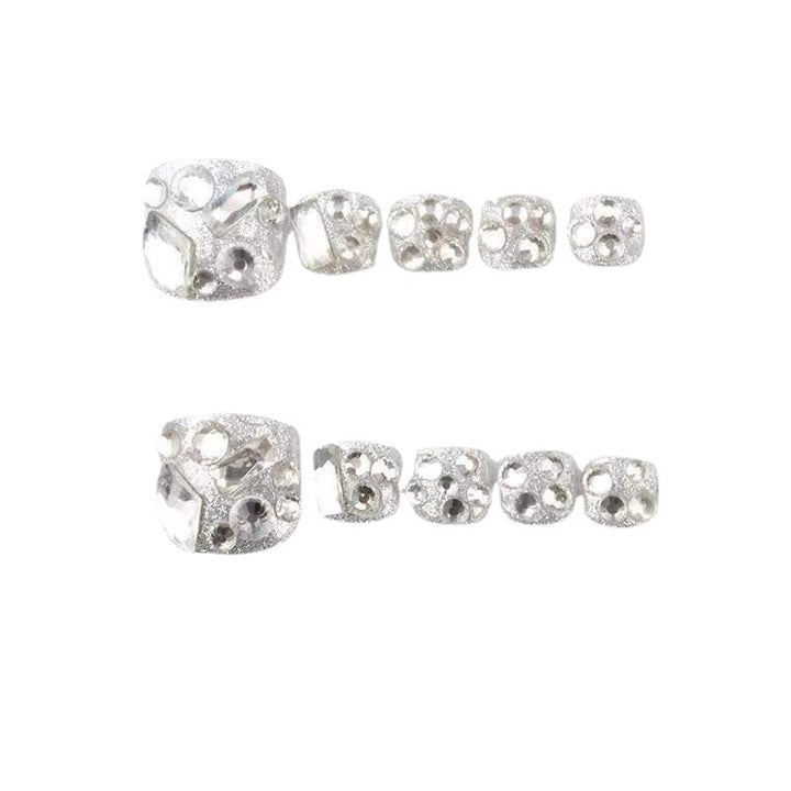 Rhinestone-Embellished Stylish Slide Sandals
