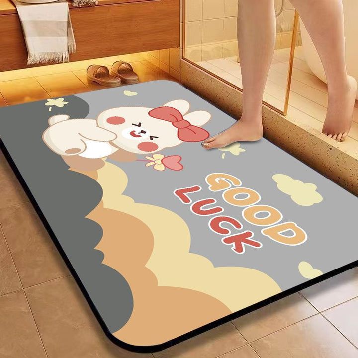 Cartoon Dog-Themed Bath Mat Kalsten