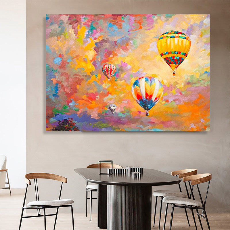 Colorful Hot Air Balloon Canvas Artwork
