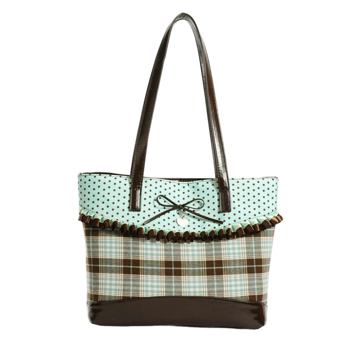 Stylish Plaid Tote Bag