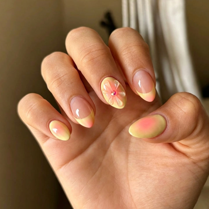 Floral Gel Press-On Nail Set Kalsten