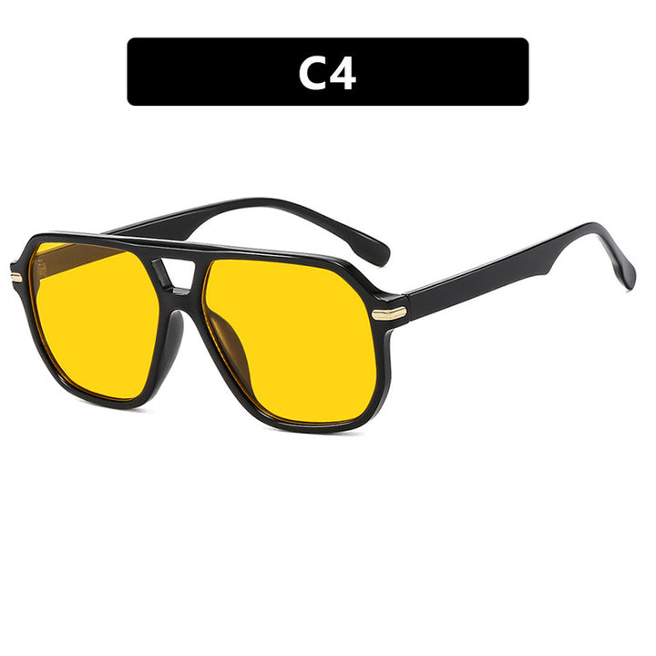 Women's fashionable sunglasses with square frame and eye-catching lenses Kalsten