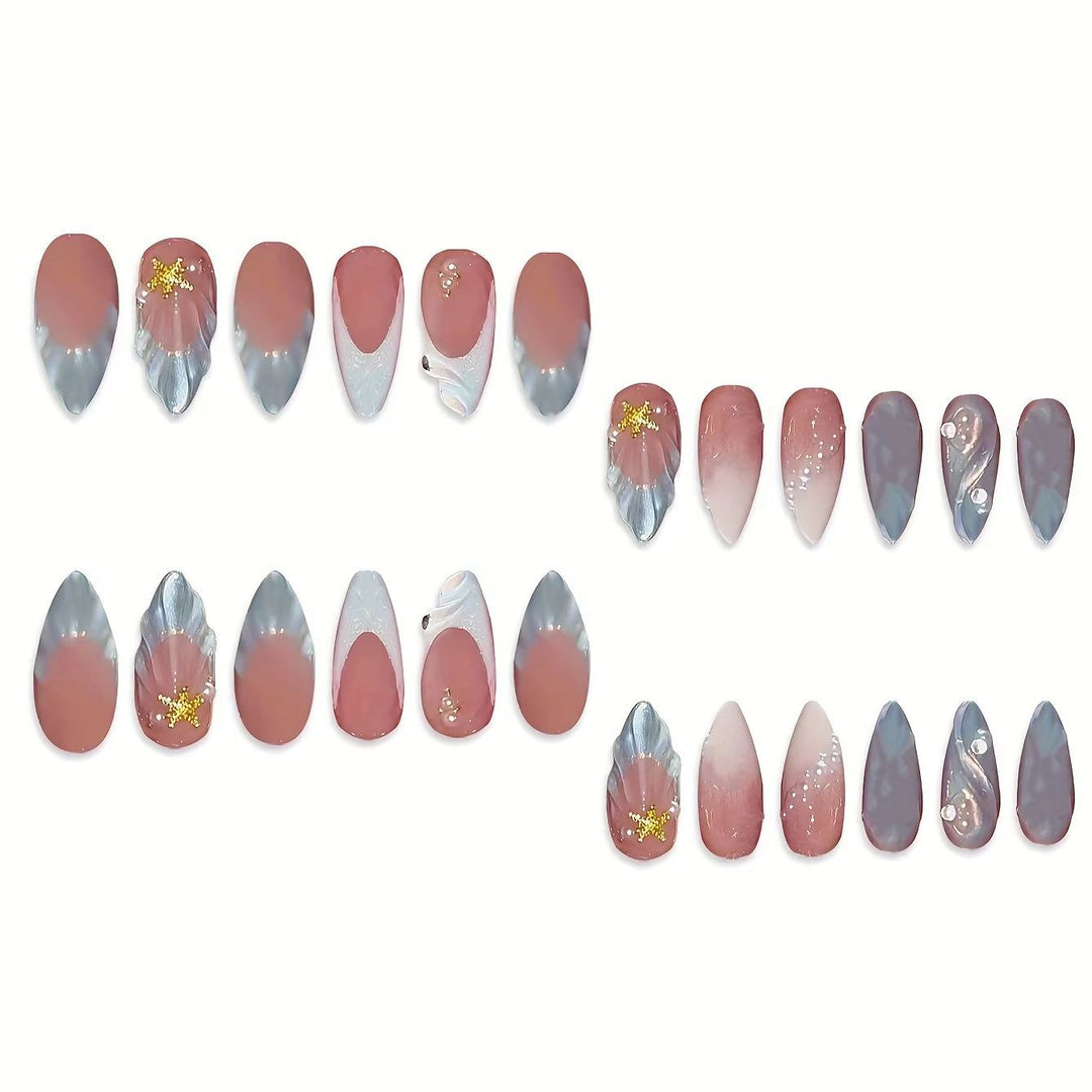Mermaid-Inspired Press-On Nail Art Kalsten