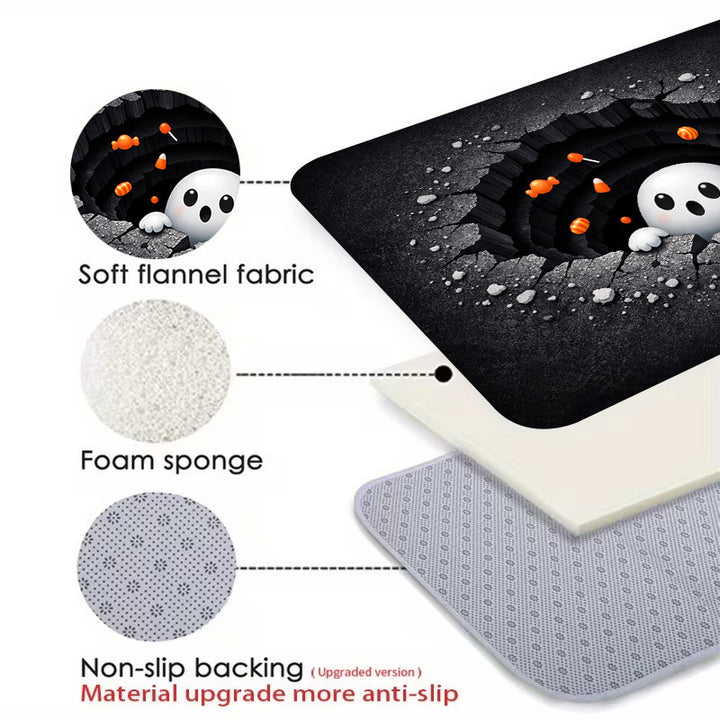 Fun Ghost-Themed Indoor Doormat Kalsten