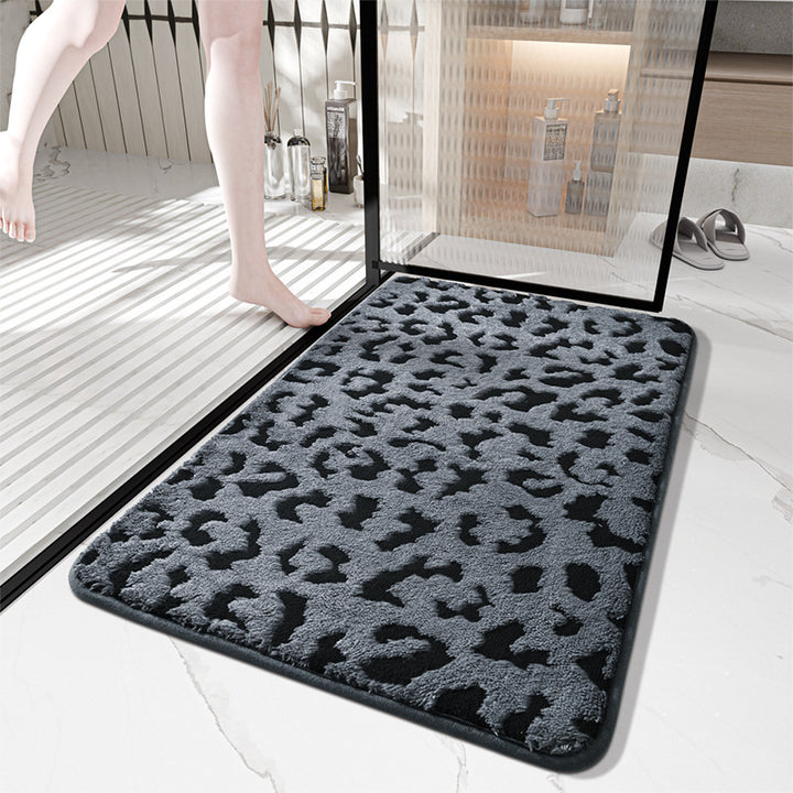 Stylish Leopard Print Bath Mat Kalsten