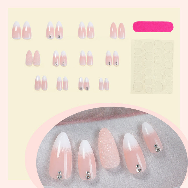 Glamorous Stiletto Press-On Nail Art Set with Rhinestone Accents