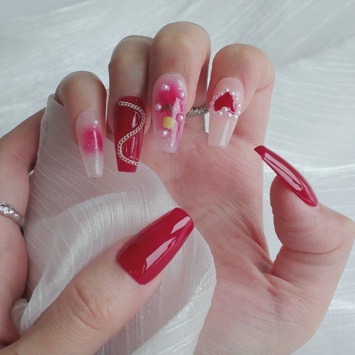Butterfly-Embellished Press-On Nail Set