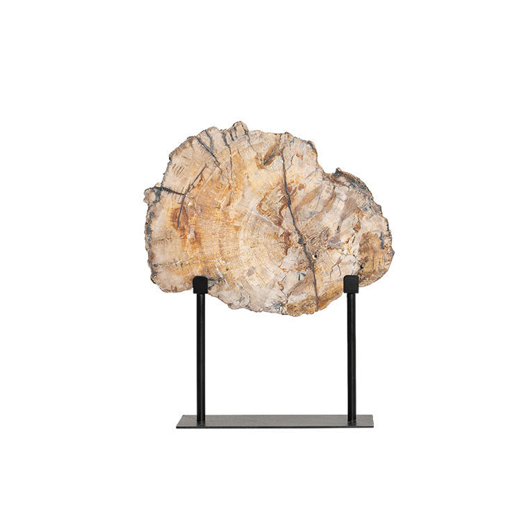 Natural Wood Slice Decorative Sculpture