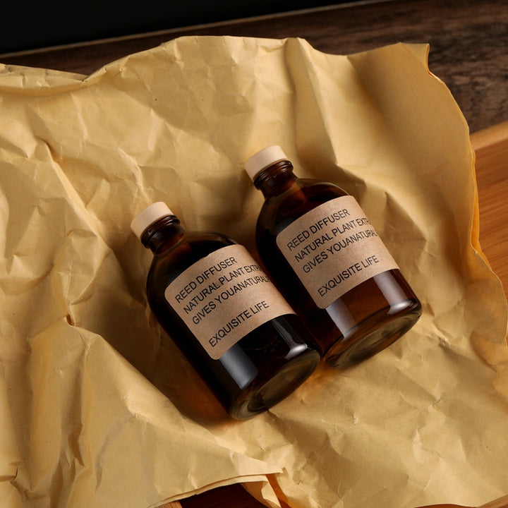Reed Diffuser Glass Bottle Home Fragrance Set with Natural Plant Extracts