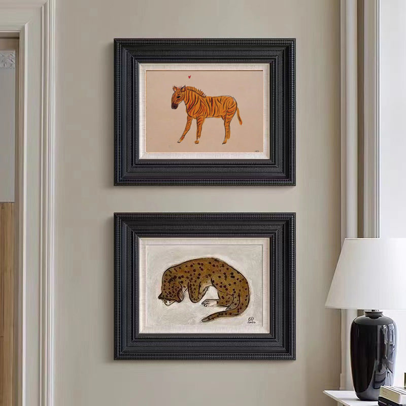 Artistically Made Animal Print Framed