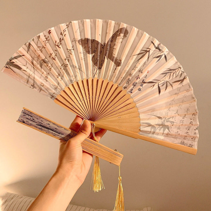 Handcrafted fan with elegant butterfly design Kalsten