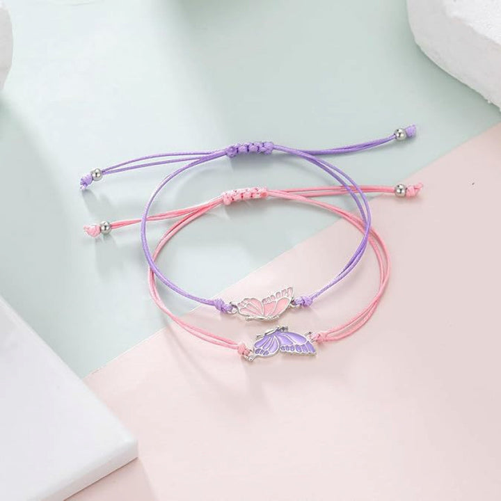 Butterfly Charm Necklace and Bracelet Set Kalsten