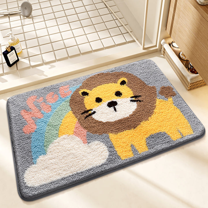 Plush Bunny-Themed Bath Mat Kalsten