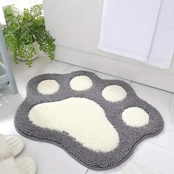 Fun Paw Print Bath Mat