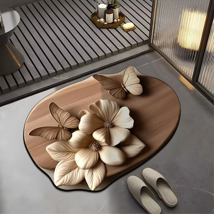 Decorative Butterfly Bath Mat Kalsten