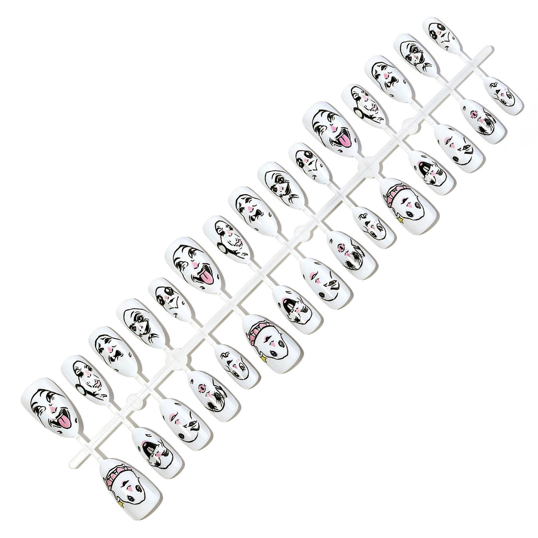 Creative Nail Art Set with Face Designs Kalsten
