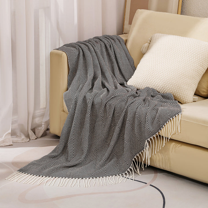 Women's stylish and soft zigzag blanket Kalsten