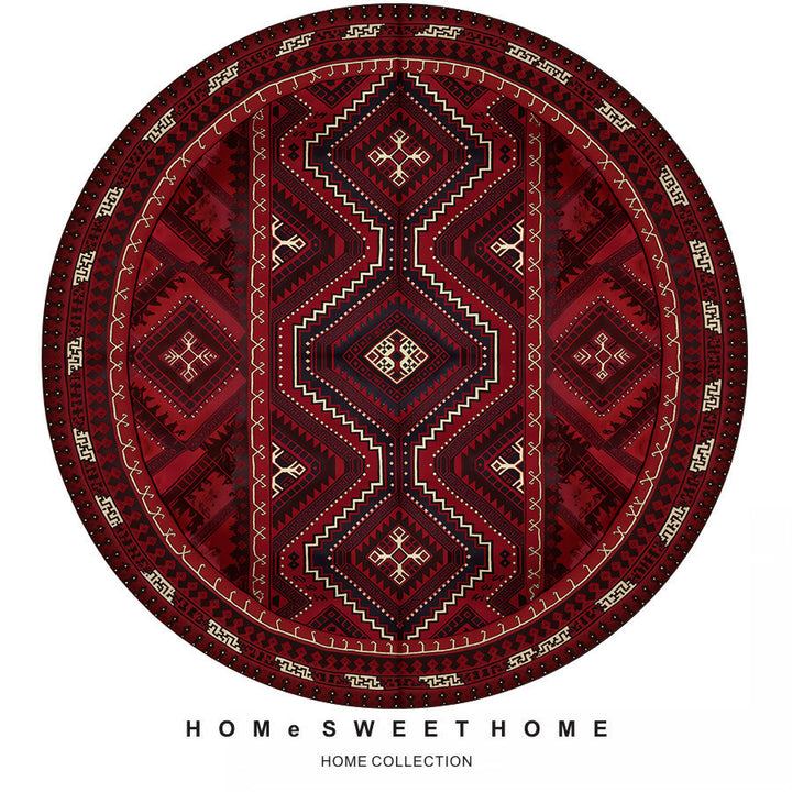 Vintage-Inspired Round Area Rug