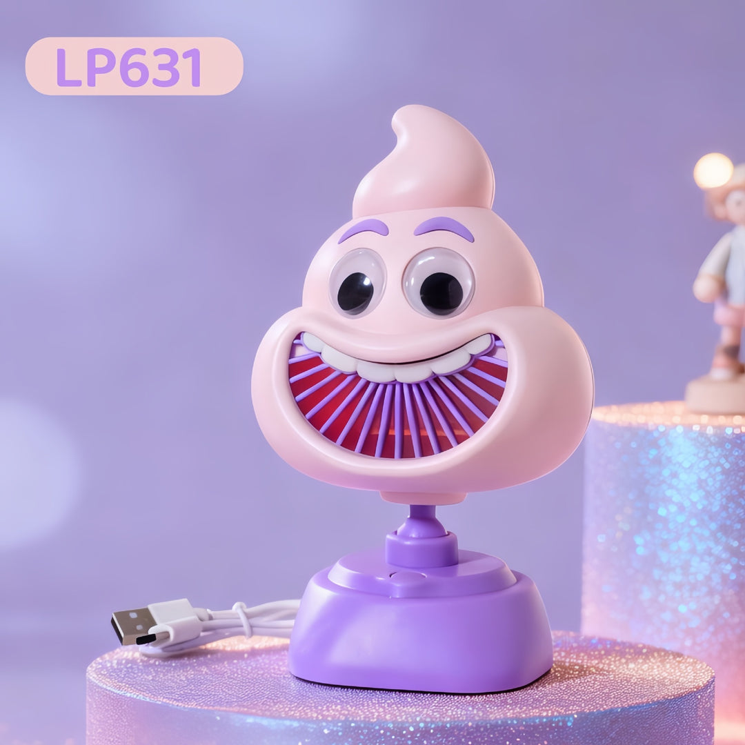 Ladies portable mini fan with friendly character design Kalsten