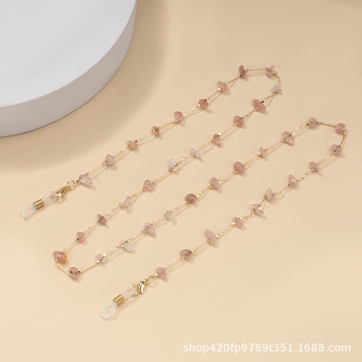 Multi-Color Stone Chain Necklace kalsten