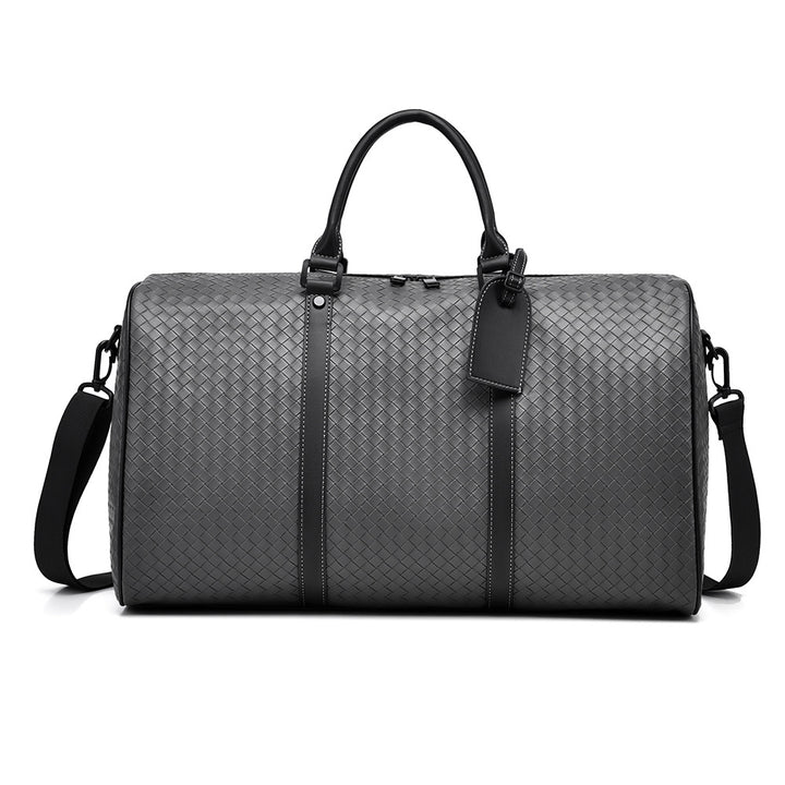 Woven Faux Leather Travel Duffel Bag Kalsten