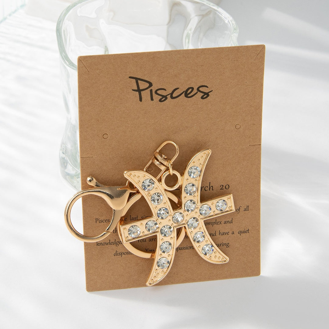 Keychain with Sparkling Bull Symbol Kalsten