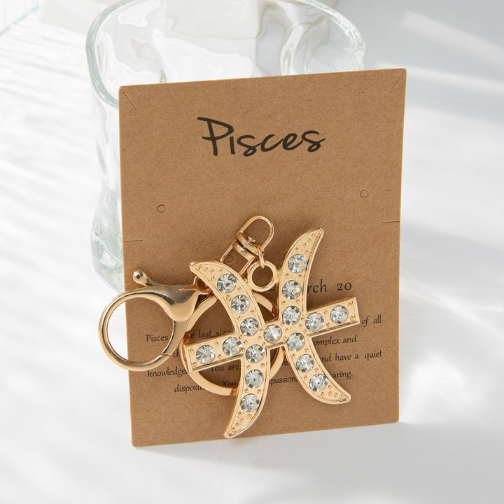 Keychain with Sparkling Bull Symbol Kalsten