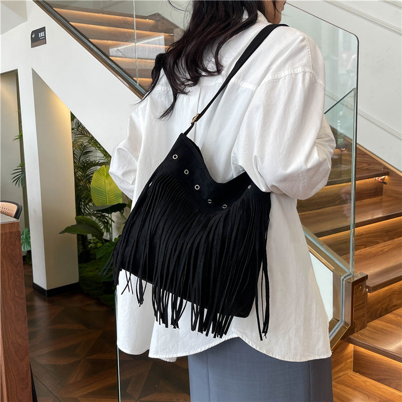 Fringe Suede Crossbody Bag Kalsten