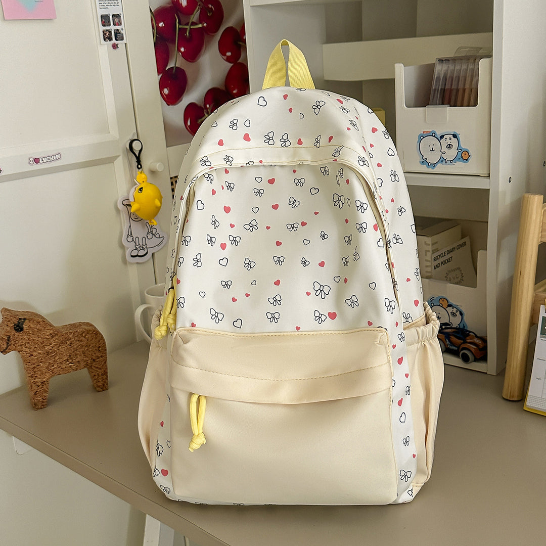 Stylish Heart-Printed Backpack Kalsten