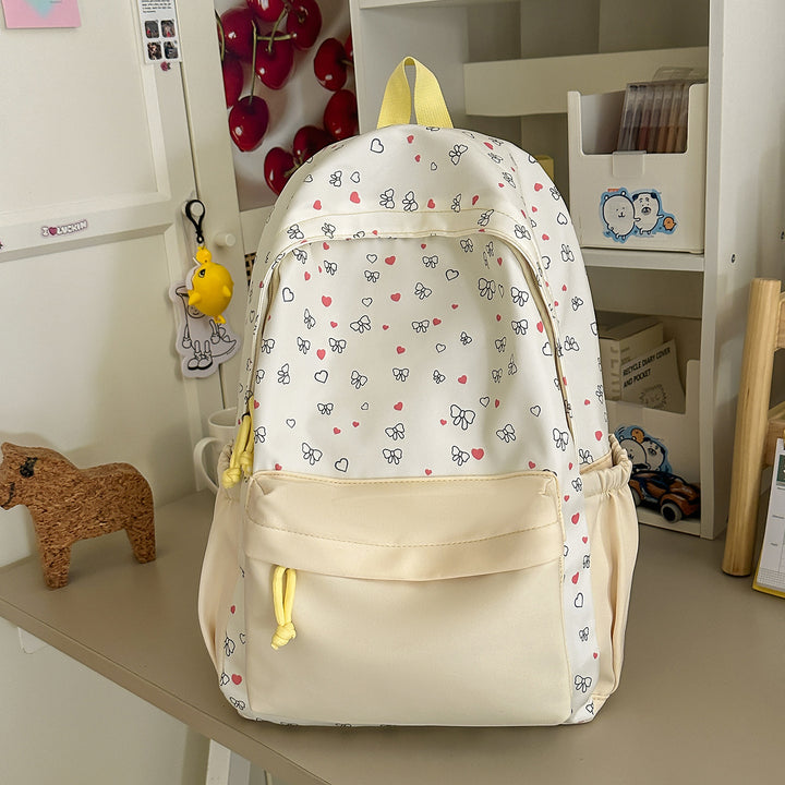Stylish Heart-Printed Backpack Kalsten