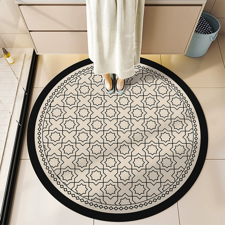 Round Decorative Bath Mat Kalsten