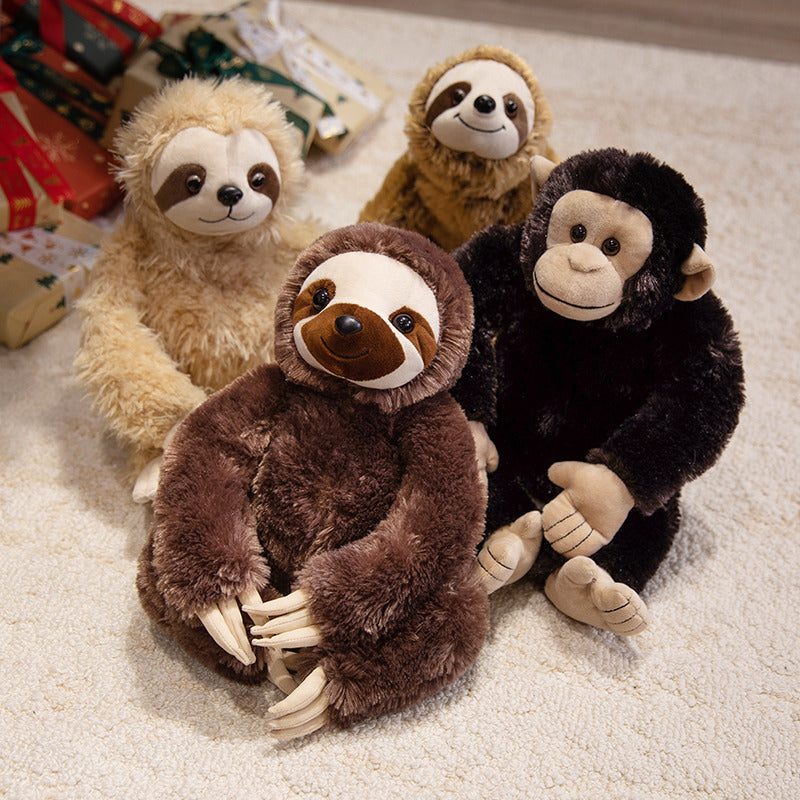 Plush Sitting Sloth Cuddle Companion with Weighted Huggable Body and Realistic Claw Details Kalsten