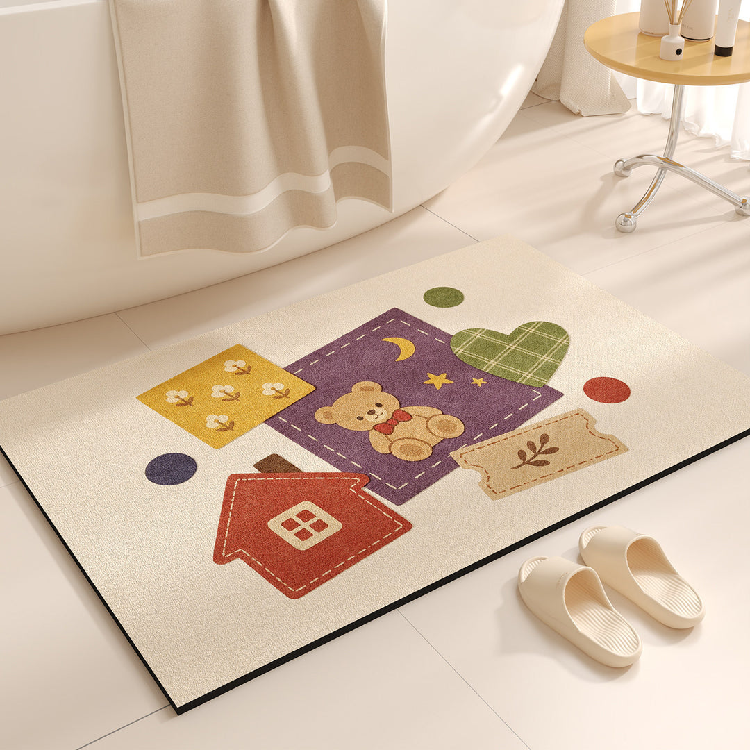 Cute Cartoon-Themed Bath Mat Kalsten