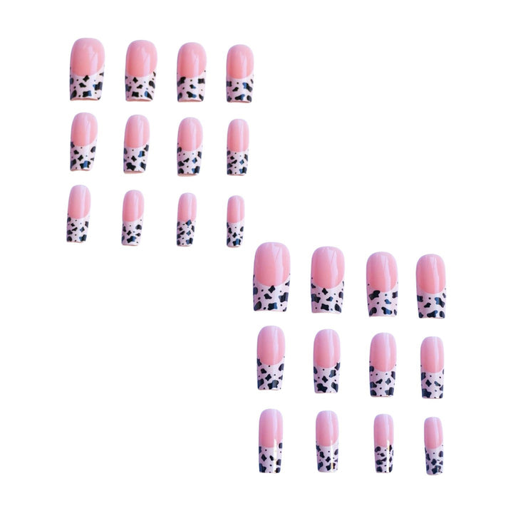 Cow Print Acrylic Nail Art Set
